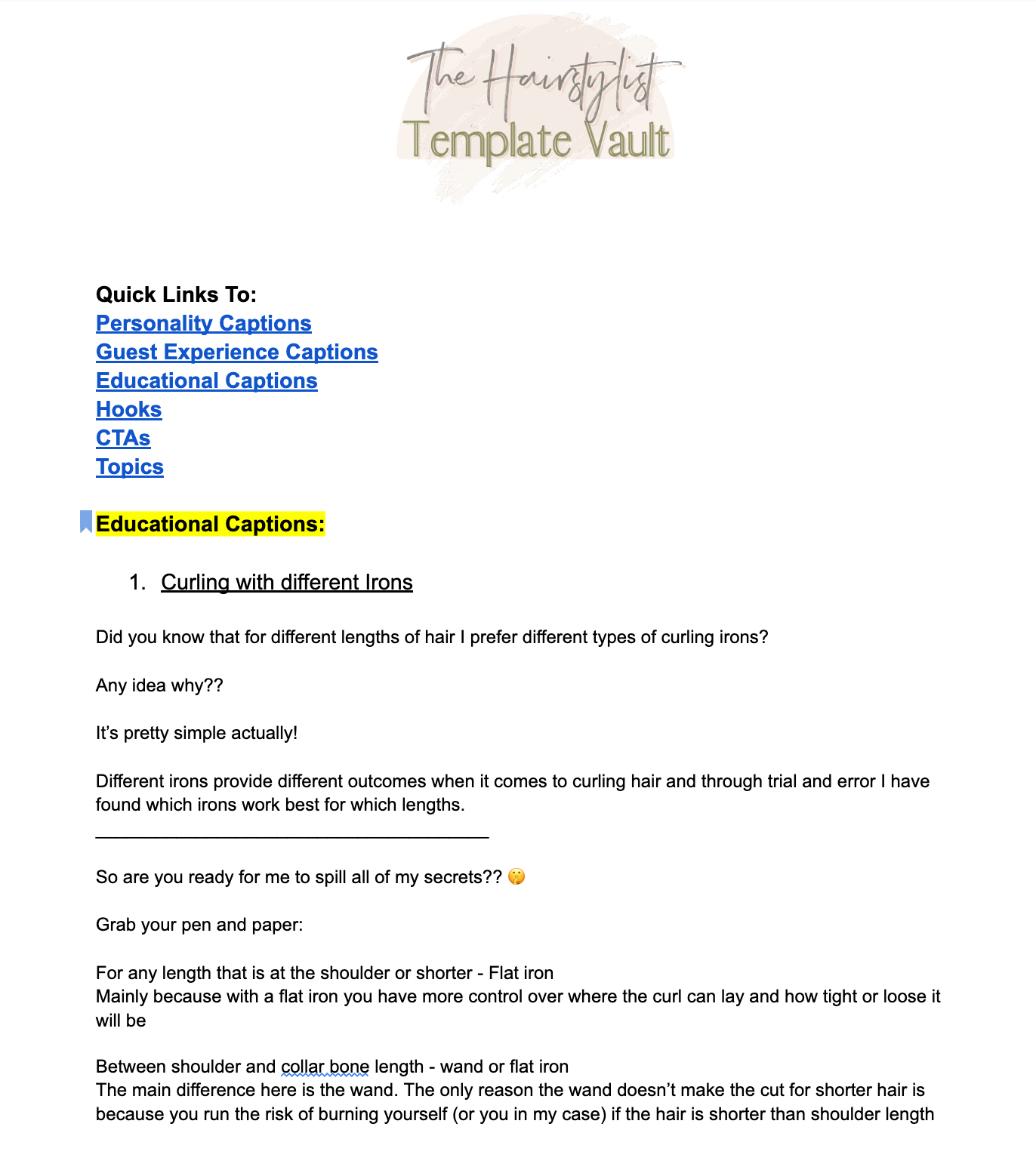 Caption Template Pack